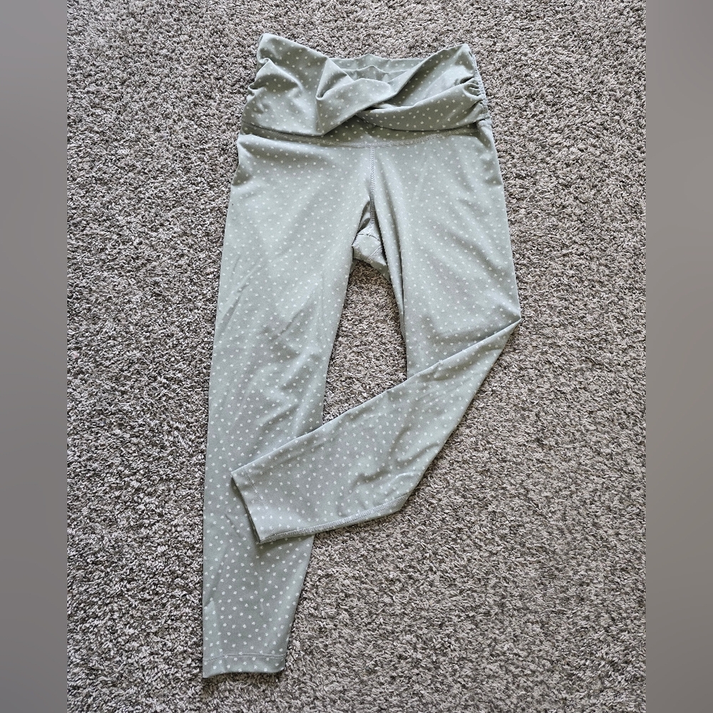 Nike Yoga Grey Dots Twist Leggings Large